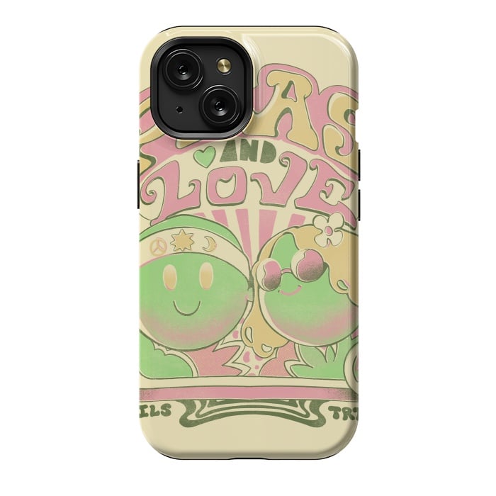 iPhone 15 StrongFit Peas and Love by Ilustrata