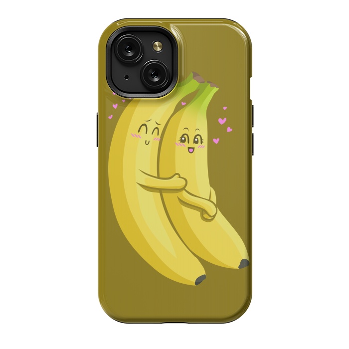 iPhone 15 StrongFit Embrace of bananas by Alberto