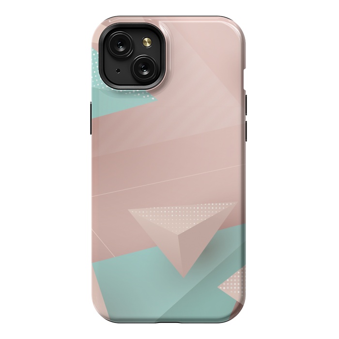 iPhone 15 Plus StrongFit 3D Triangles 1 by Bledi