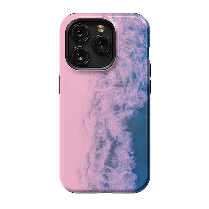 iPhone 15 Pro StrongFit Pink ocean waves  by CAS