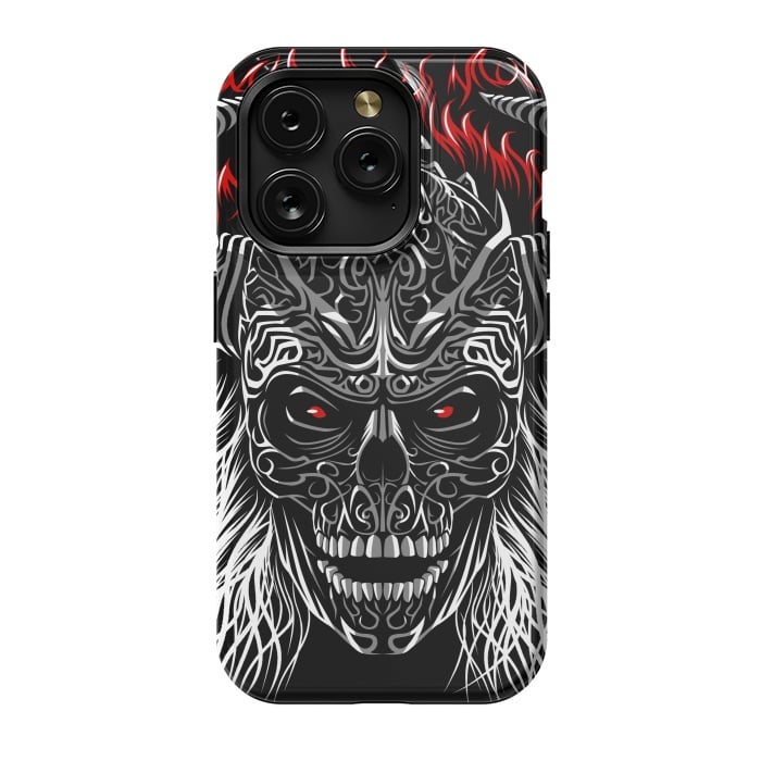 iPhone 15 Pro StrongFit Viking Tribal Skull by Alberto