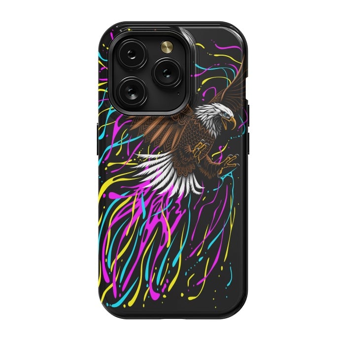 iPhone 15 Pro StrongFit Tribal eagle splashing by Alberto