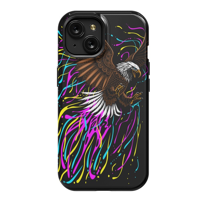 iPhone 15 StrongFit Tribal eagle splashing by Alberto