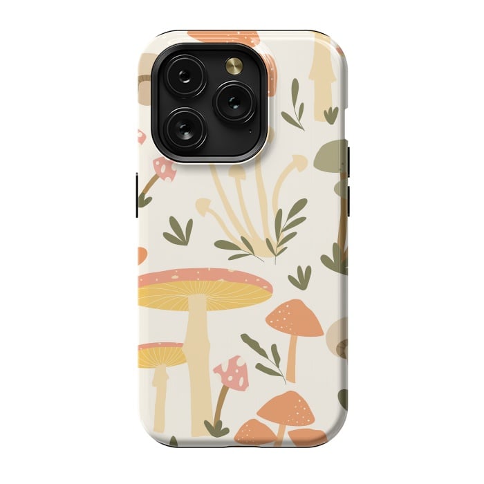 iPhone 15 Pro StrongFit Mushrooms Pastels by ArtPrInk