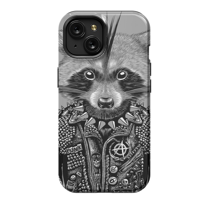iPhone 15 StrongFit Punk raccoon by Alberto