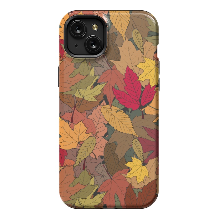 iPhone 15 Plus StrongFit Colorful autumn leaves by Bledi