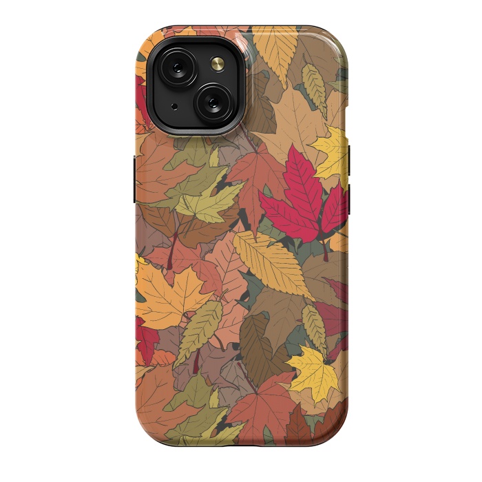 iPhone 15 StrongFit Colorful autumn leaves by Bledi