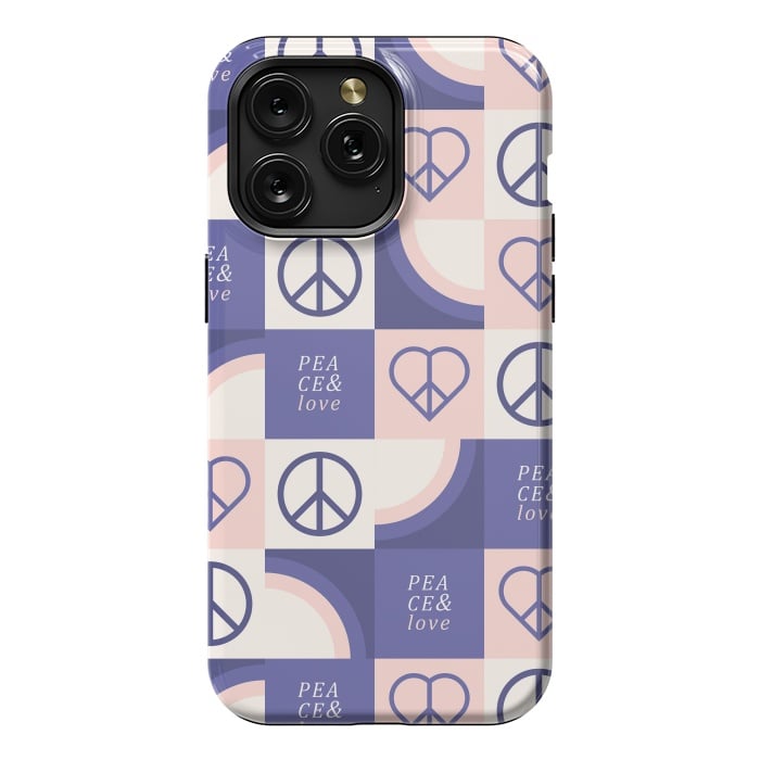 iPhone 15 Pro Max StrongFit Peace & Love Pattern by ArtPrInk