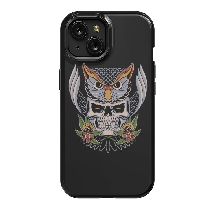 iPhone 15 StrongFit Owl Skull 1 by Afif Quilimo
