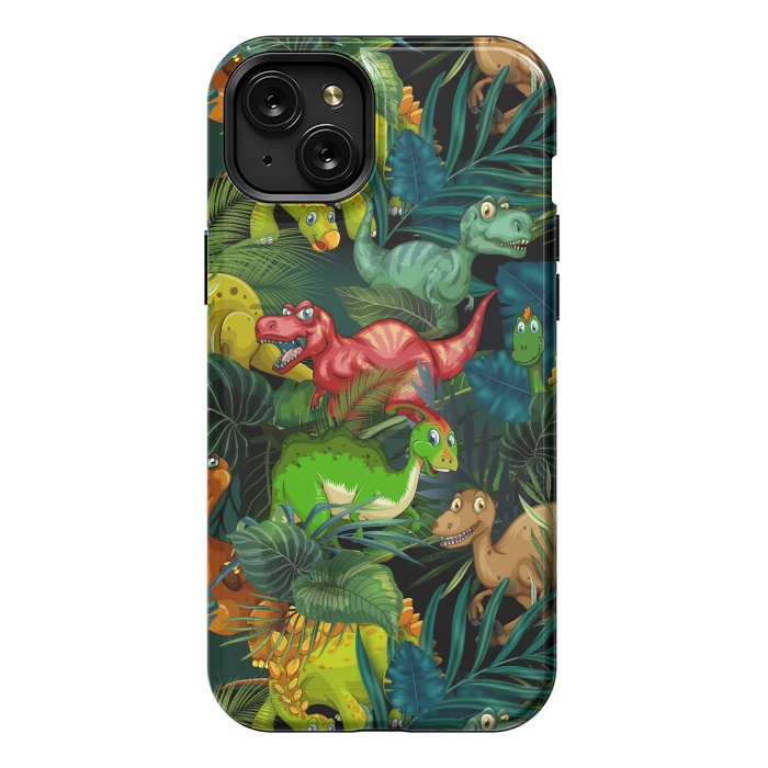 iPhone 15 Plus StrongFit Dinosaur Park by Bledi