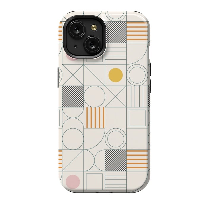 iPhone 15 StrongFit Spring Bauhaus Lines by ArtPrInk