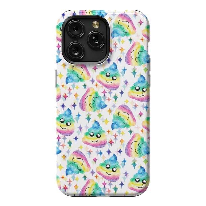 iPhone 15 Pro Max StrongFit Rainbow Poop by gingerlique