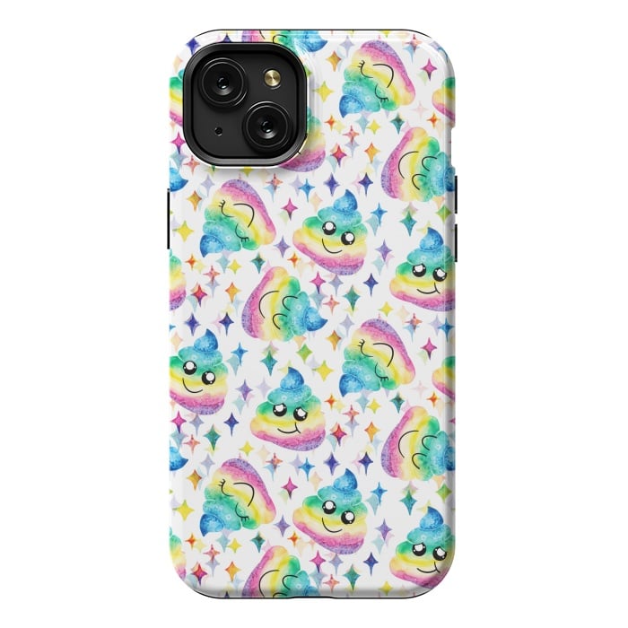 iPhone 15 Plus StrongFit Rainbow Poop by gingerlique