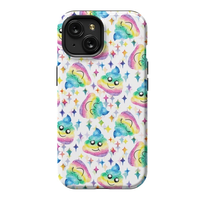 iPhone 15 StrongFit Rainbow Poop by gingerlique