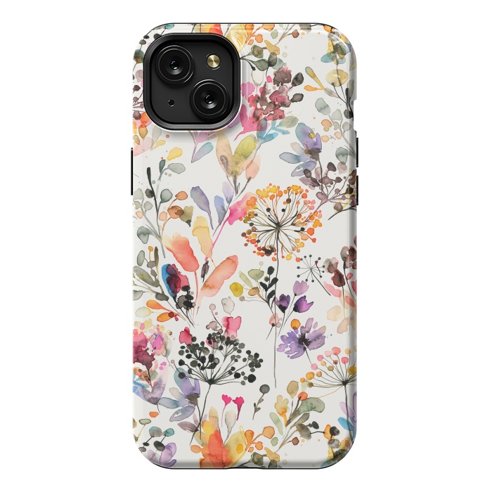 iPhone 15 Plus StrongFit Wild Grasses by Ninola Design