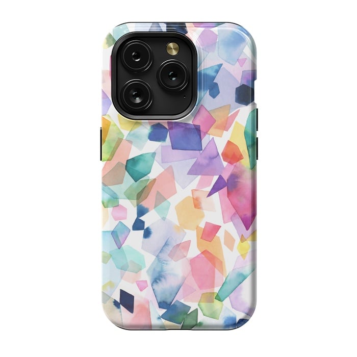 iPhone 15 Pro StrongFit Colorful Crystals and Gems by Ninola Design