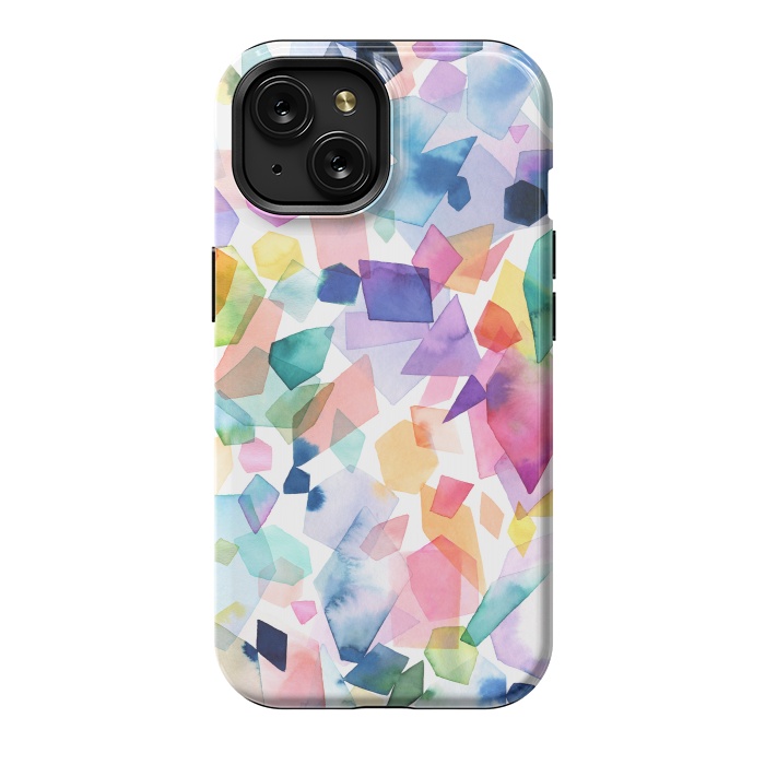 iPhone 15 StrongFit Colorful Crystals and Gems by Ninola Design