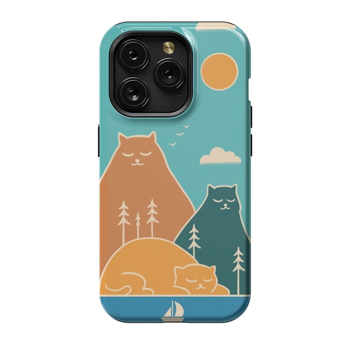 iPhone 15 Pro StrongFit Cats mountains nature by Coffee Man