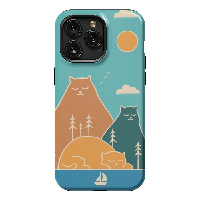 iPhone 15 Pro Max StrongFit Cats mountains nature by Coffee Man