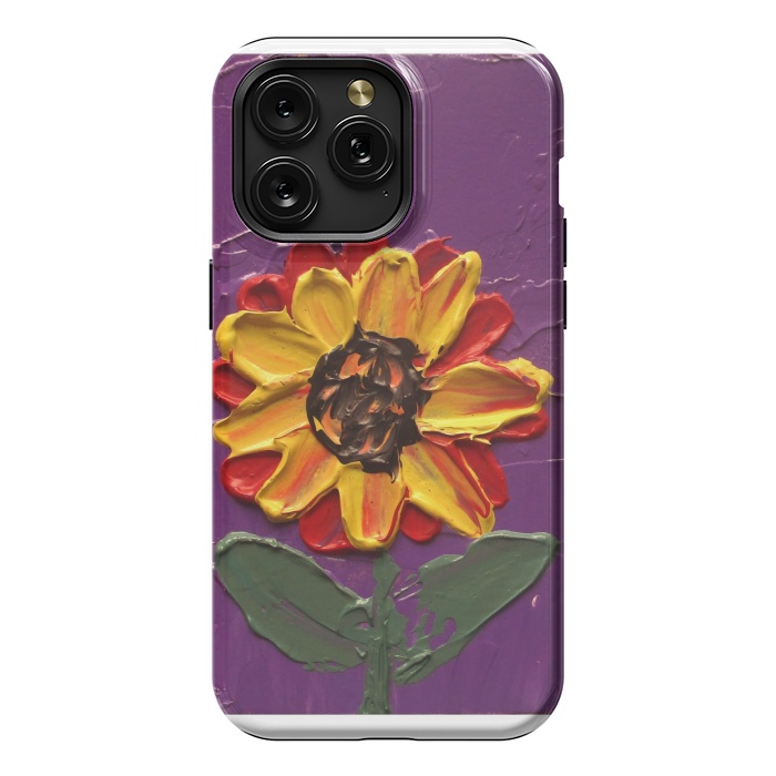 iPhone 15 Pro Max StrongFit Sunflower acrylic painting by ArtKingdom7
