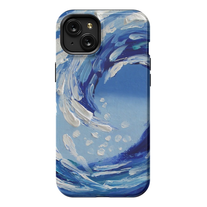 iPhone 15 Plus StrongFit Seascape painting oil textural  by ArtKingdom7