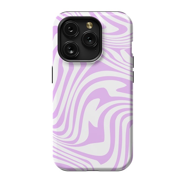 iPhone 15 Pro StrongFit Modern retro lila waves by Martina
