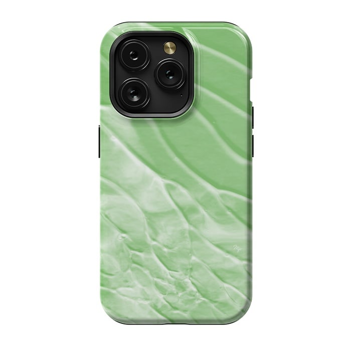 iPhone 15 Pro StrongFit Modern organic green paint by Martina