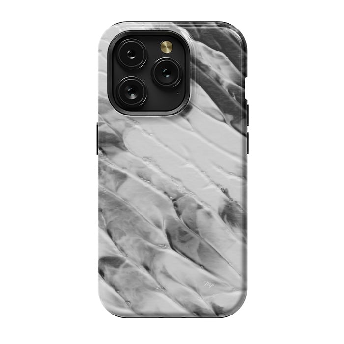 iPhone 15 Pro StrongFit Modern organic black and white paint by Martina