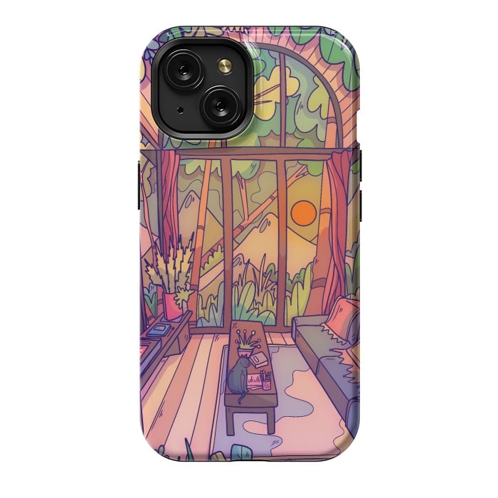 iPhone 15 StrongFit My forest home by Steve Wade (Swade)