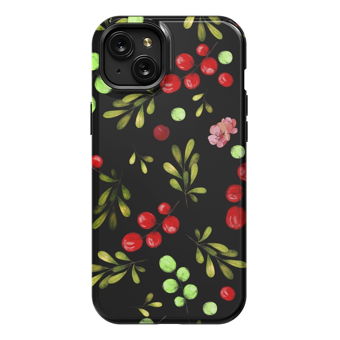 iPhone 15 Plus StrongFit Berries Pattern by Bledi