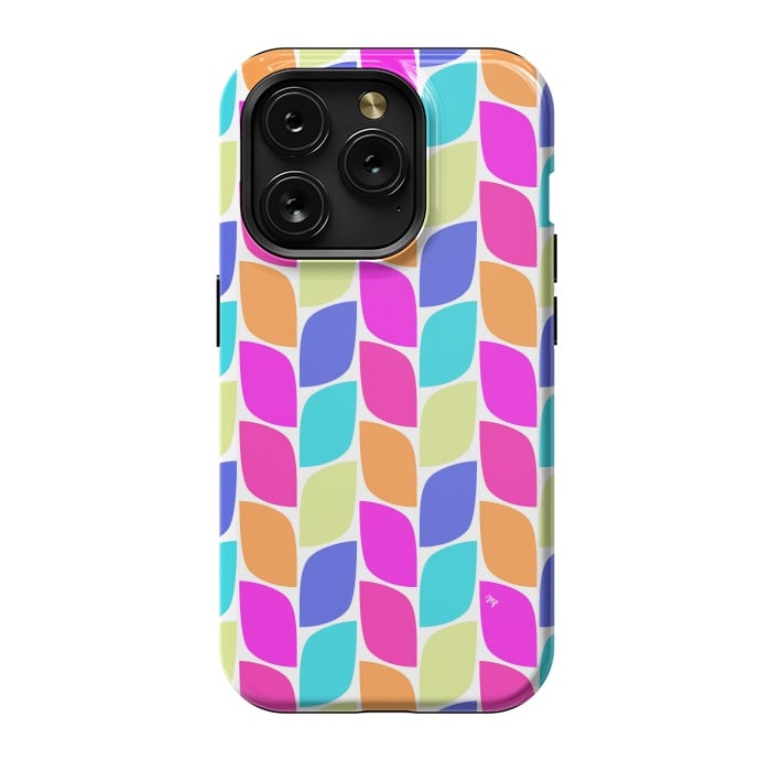 iPhone 15 Pro StrongFit Funky neon leaves by Martina