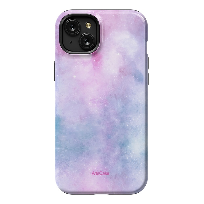 iPhone 15 Plus StrongFit Candy Blue and Pink  by ArtsCase