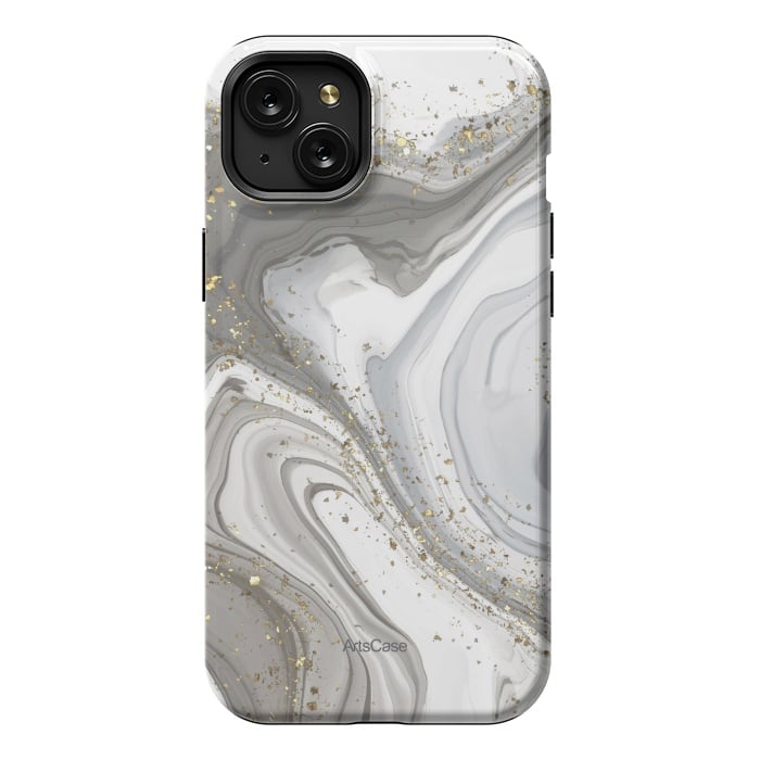 iPhone 15 Plus StrongFit Gray Clouds by ArtsCase
