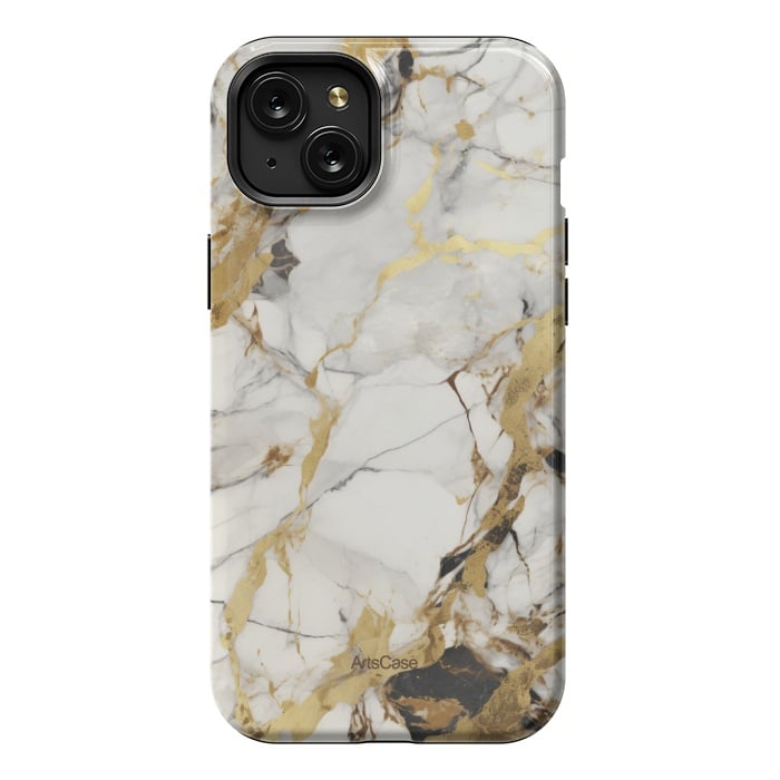 iPhone 15 Plus StrongFit Gold dust by ArtsCase