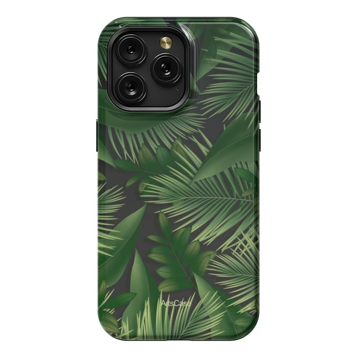 iPhone 15 Pro Max StrongFit Tropical Leaves Garden by ArtsCase