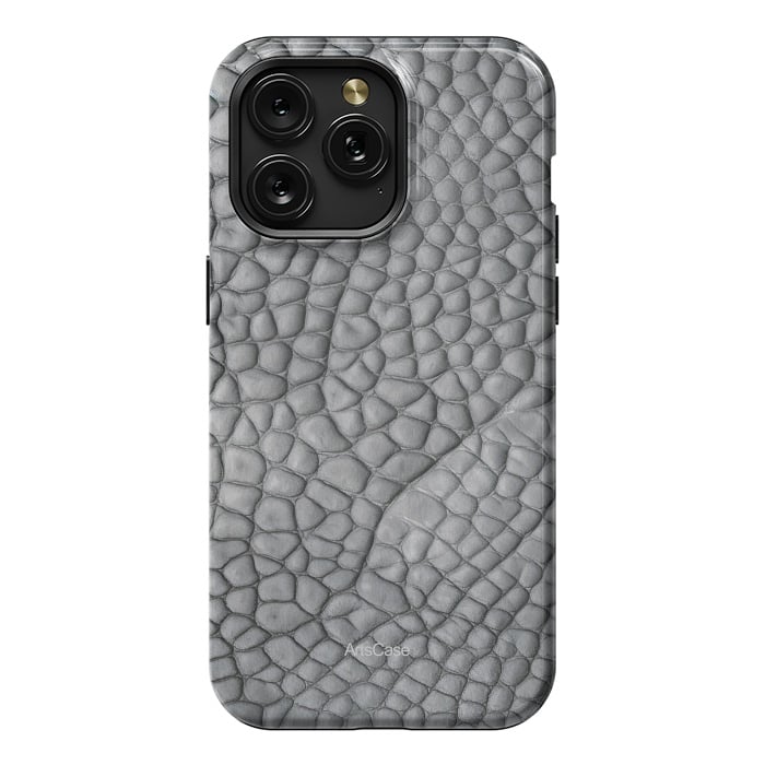 iPhone 15 Pro Max StrongFit Gray Snake Skin by ArtsCase