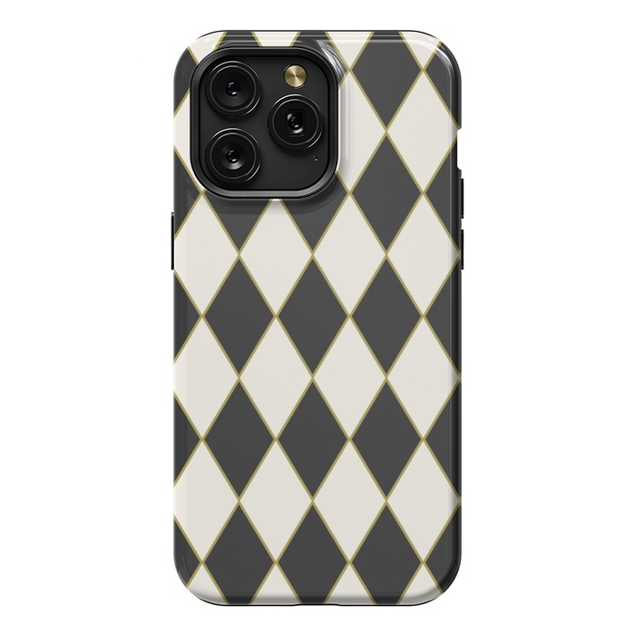 iPhone 15 Pro Max StrongFit Black Plaid by ArtsCase