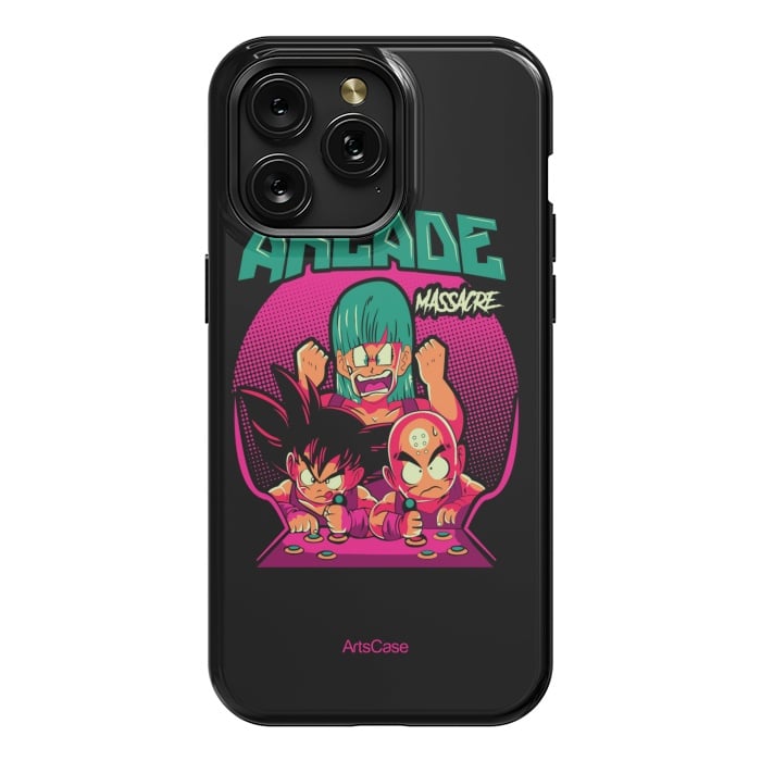 iPhone 15 Pro Max StrongFit Ultimate Gaming Armor: Arcade-Themed. by ArtsCase