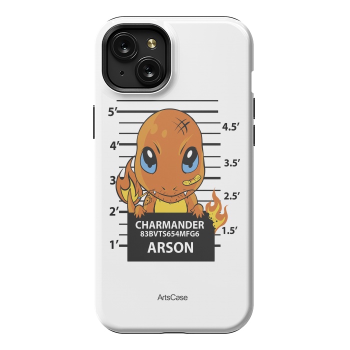 iPhone 15 Plus StrongFit Bring Home the Warmth: Charmander-Inspired Plush Toy by ArtsCase