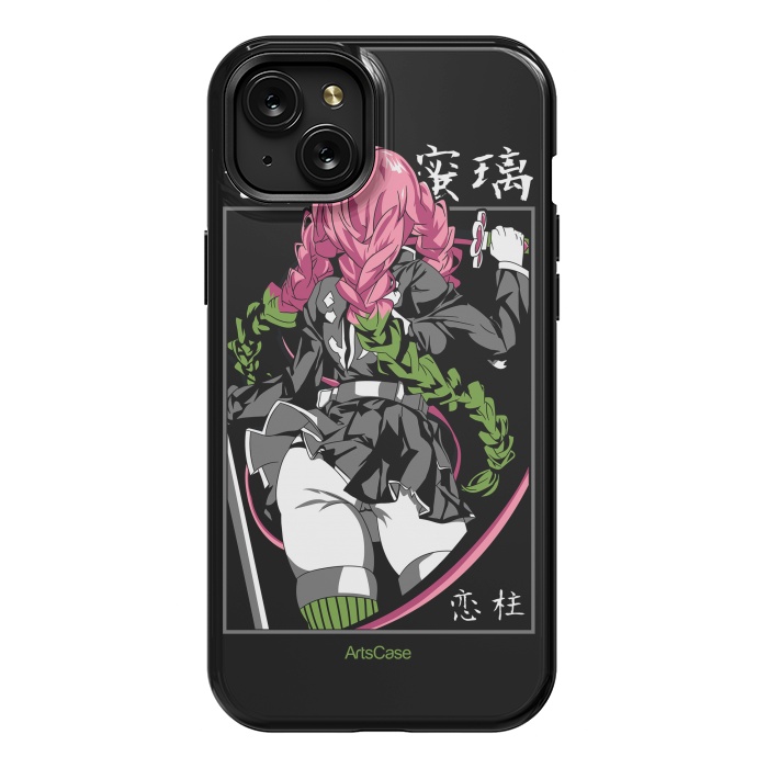 iPhone 15 Plus StrongFit Unleash the Slayer Within: Dive into the Epic World of Demon by ArtsCase