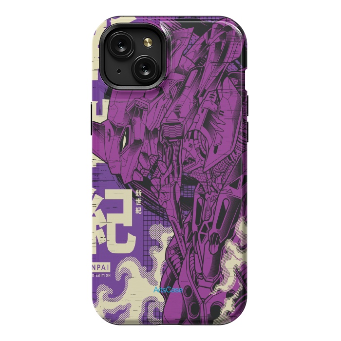 iPhone 15 Plus StrongFit Enter a New Reality: Immerse Yourself in the Enigmatic World of Eva by ArtsCase
