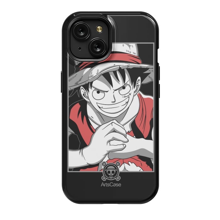 iPhone 15 StrongFit Gear Up for Adventure: Unleash Your Inner Pirate with Captivating Luffy by ArtsCase