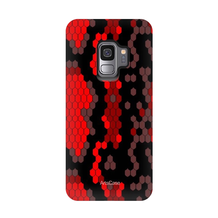 Galaxy S9 StrongFit Wild Red Snake by ArtsCase