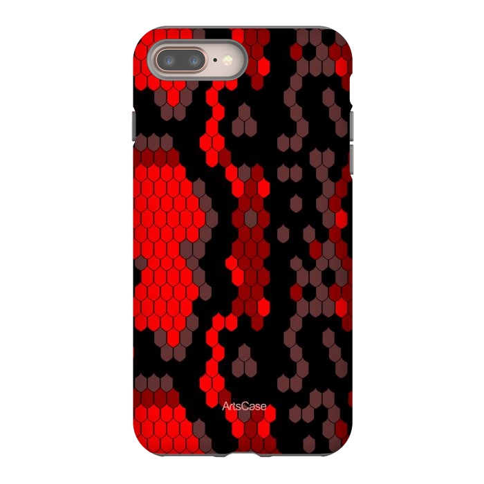 iPhone 8 plus StrongFit Wild Red Snake by ArtsCase