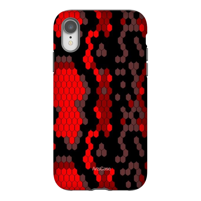 iPhone Xr StrongFit Wild Red Snake by ArtsCase
