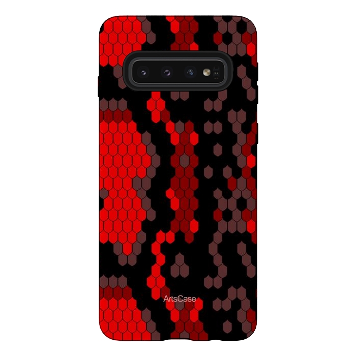 Galaxy S10 StrongFit Wild Red Snake by ArtsCase