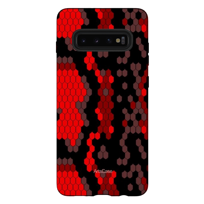 Galaxy S10 plus StrongFit Wild Red Snake by ArtsCase