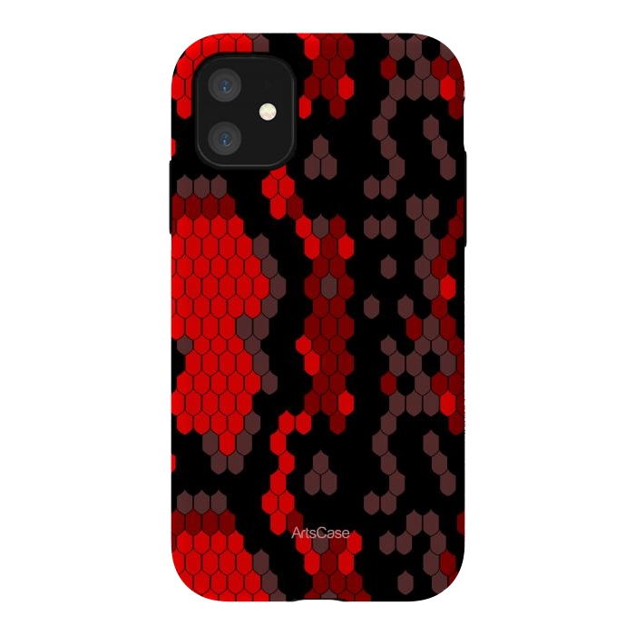 iPhone 11 StrongFit Wild Red Snake by ArtsCase