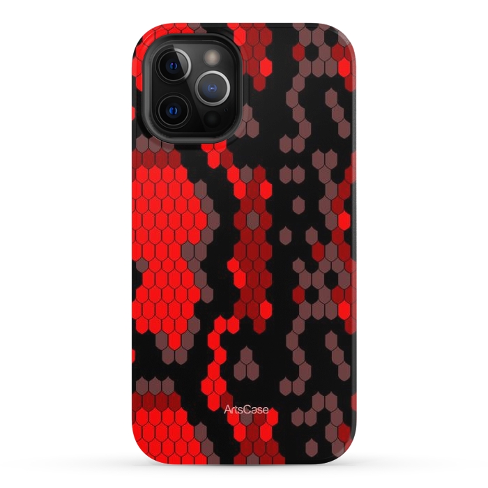 iPhone 12 Pro StrongFit Wild Red Snake by ArtsCase