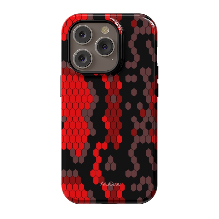 iPhone 14 Pro StrongFit Wild Red Snake by ArtsCase